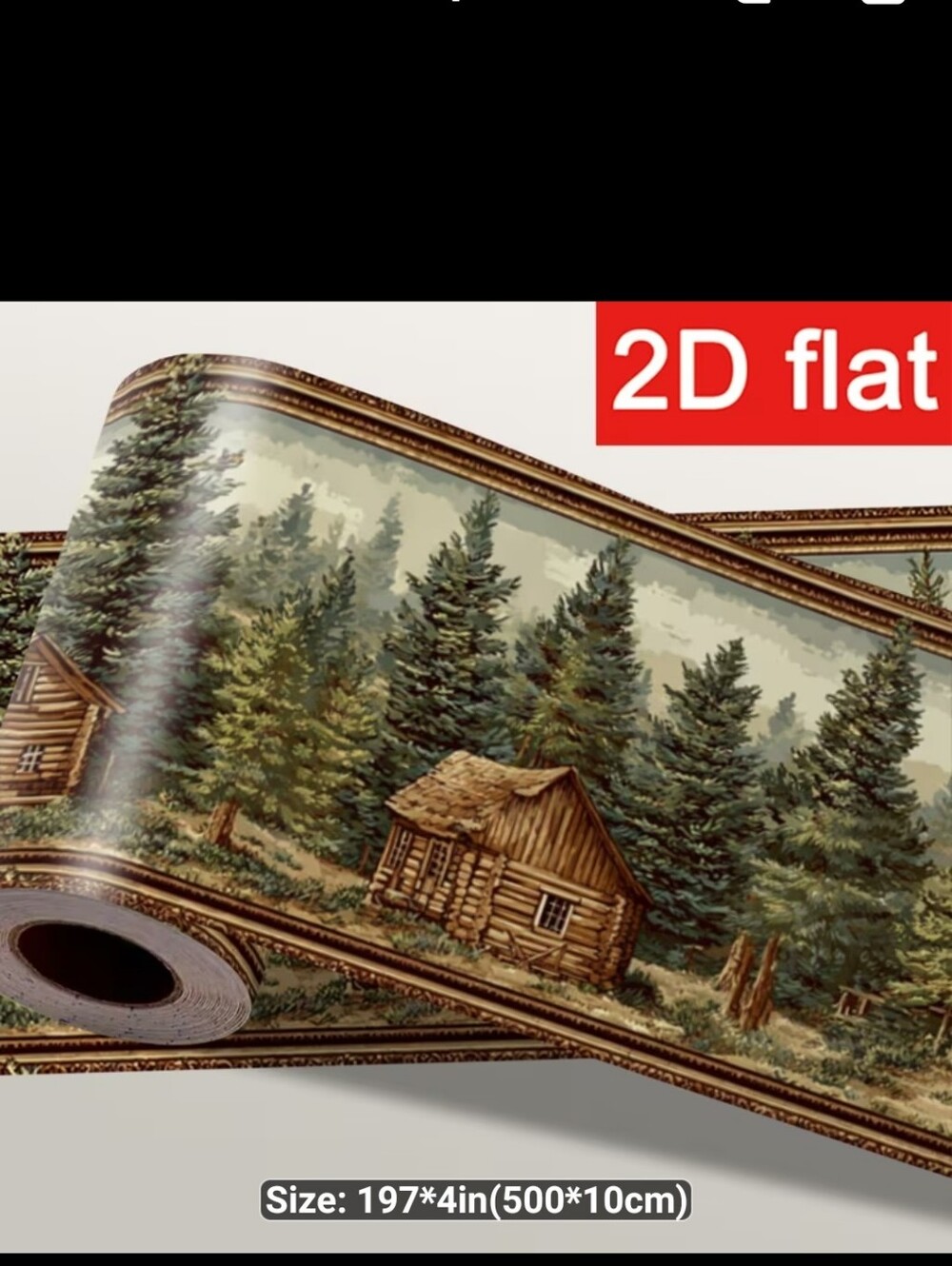 New Roll Rustic Cabin Forest Wallpaper Border 3.93x197 #1639,1640-949